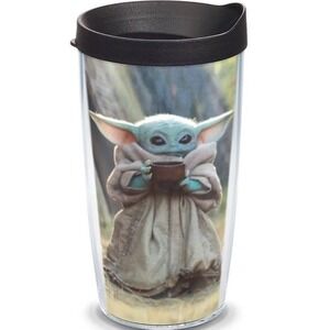 Star Wars Tervis 16oz Travel Tumbler Grogu The Mandalorian Baby Yoda Disney Cup